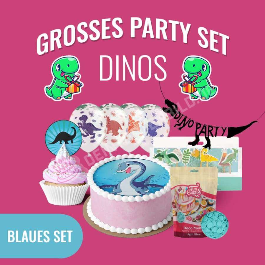 Großes Party Set - DINOS - GROßES DINO PARTY SET MIT 6 ARTIKELN
Mit unserem großen Party Set erhalten Sie sechs Artikel für eine ganz besondere Themen Veranstaltung!
Außerdem haben Sie in die - Party Sets - DeintortenbildGroßes Party Set - DINOS