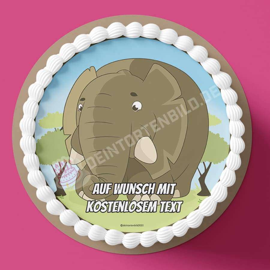 Motiv: Cartoon Elefant - Hochwertige und individuelle Tortenaufleger für jeden Anlass
Tortenaufleger Cartoon Elefant in 20cm Kreis
Unsere Tortenaufleger sind ein ideales Geschenk für besond - Tortenbild - DeintortenbildCartoon Elefant