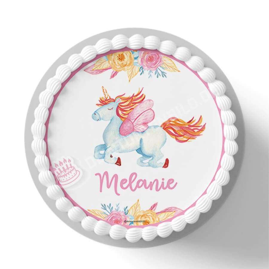 Motiv: Fliegendes Einhorn - Hochwertige und individuelle Tortenaufleger für jeden Anlass
Tortenaufleger Fliegendes Einhorn in 20cm Kreis
Unsere Tortenaufleger sind ein ideales Geschenk für bes - Tortenbild - DeintortenbildFliegendes Einhorn