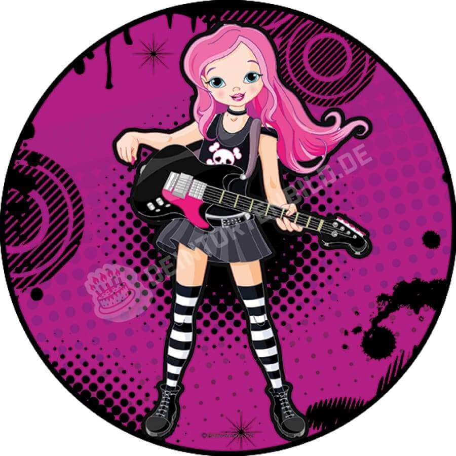Motiv: Emo Rockerin - Hochwertige und individuelle Tortenaufleger für jeden Anlass
Tortenaufleger Emo Rockerin in 20cm Kreis
Unsere Tortenaufleger sind ein ideales Geschenk für besondere - Tortenbild - DeintortenbildEmo Rockerin