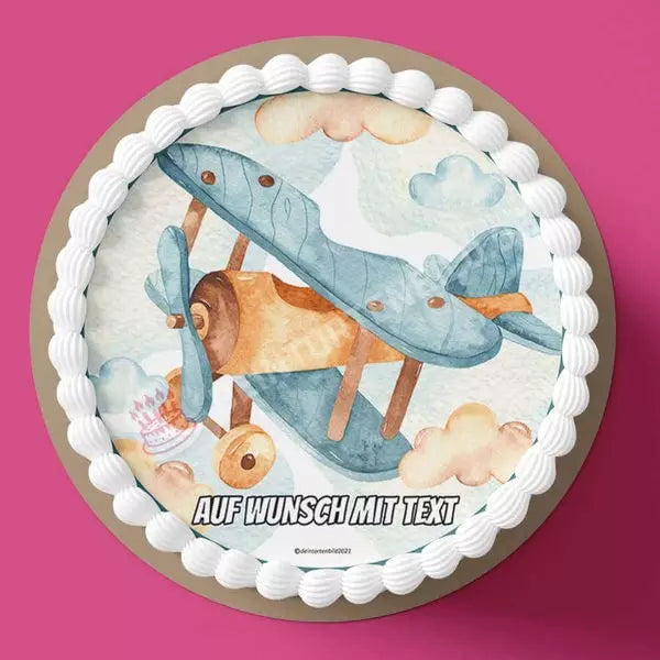 Motiv: Spielzeug Flugzeug - Hochwertige und individuelle Tortenaufleger für jeden Anlass
Tortenaufleger Spielzeugflugzeug in 20cm Kreis
Unsere Tortenaufleger sind ein ideales Geschenk für beson - Tortenbild - DeintortenbildSpielzeug Flugzeug