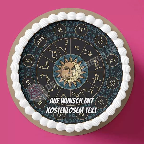 Motiv: Sternzeichen Kreis - Hochwertige und individuelle Tortenaufleger für jeden Anlass
Tortenaufleger Sternzeichen Kreis 20cm Kreis
Unsere Tortenaufleger sind ein ideales Geschenk für besond - Tortenbild - DeintortenbildSternzeichen Kreis