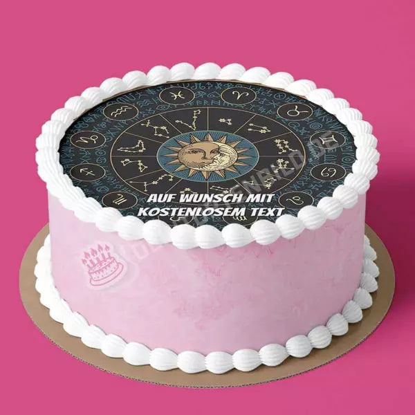 Motiv: Sternzeichen Kreis - Hochwertige und individuelle Tortenaufleger für jeden Anlass
Tortenaufleger Sternzeichen Kreis 20cm Kreis
Unsere Tortenaufleger sind ein ideales Geschenk für besond - Tortenbild - DeintortenbildSternzeichen Kreis