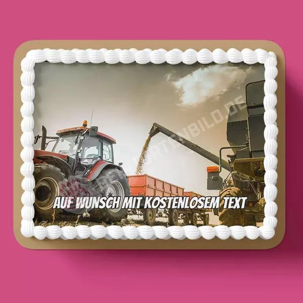 Rechteck Motiv: Traktor wird beladen - Hochwertige und individuelle Tortenaufleger für jeden Anlass
Tortenaufleger Traktor wird beladen 20cm Kreis
Unsere Tortenaufleger sind ein ideales Geschenk für beso - A4 Tortenbild - DeintortenbildTraktor wird beladen