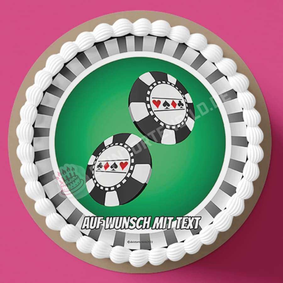 Motiv: Casino Poker Chips - Hochwertige und individuelle Tortenaufleger für jeden Anlass
Tortenaufleger Casino Poker Chips in 20cm Kreis
Unsere Tortenaufleger sind ein ideales Geschenk für bes - Tortenbild - DeintortenbildCasino Poker Chips