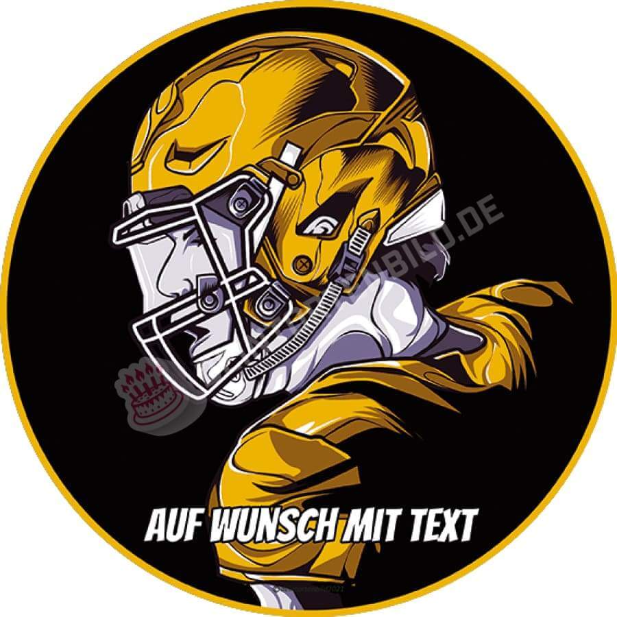 Motiv: Football Spieler - Hochwertige und individuelle Tortenaufleger für jeden Anlass
Tortenaufleger Football Spieler in 20cm Kreis
Unsere Tortenaufleger sind ein ideales Geschenk für beson - Tortenbild - DeintortenbildFootball Spieler