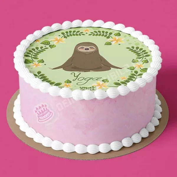 Motiv: Yoga Faultier - Hochwertige und individuelle Tortenaufleger für jeden Anlass
Tortenaufleger Yoga Faultier in 20cm Kreis
Unsere Tortenaufleger sind ein ideales Geschenk für besonder - Tortenbild - DeintortenbildYoga Faultier