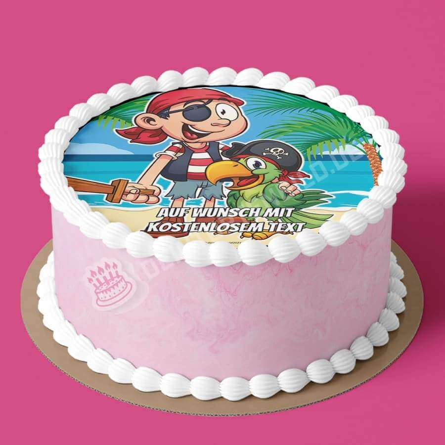 Motiv: Cartoon Piratenkind - Hochwertige und individuelle Tortenaufleger für jeden Anlass
Tortenaufleger Cartoon Piratenkind in 20cm Kreis
Unsere Tortenaufleger sind ein ideales Geschenk für be - Tortenbild - DeintortenbildCartoon Piratenkind