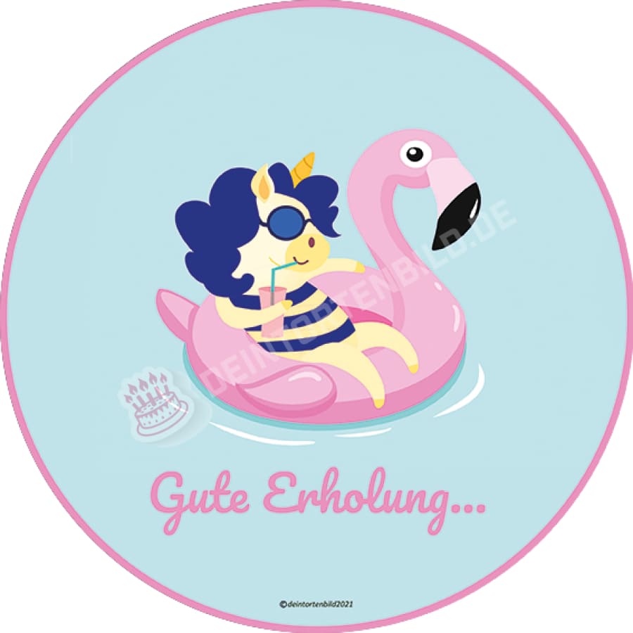 Motiv: Einhorn im Pool - Hochwertige und individuelle Tortenaufleger für jeden Anlass
Tortenaufleger Einhorn im Pool 20cm Kreis
Unsere Tortenaufleger sind ein ideales Geschenk für besondere - Tortenbild - DeintortenbildEinhorn im Pool