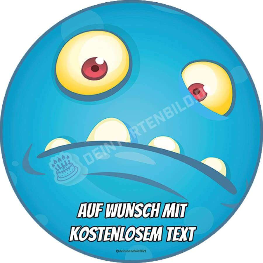Motiv: Cartoon Gesicht Blau - Hochwertige und individuelle Tortenaufleger für jeden Anlass
Tortenaufleger Cartoon Gesicht Blau 20cm Kreis
Unsere Tortenaufleger sind ein ideales Geschenk für beso - Tortenbild - DeintortenbildCartoon Gesicht Blau