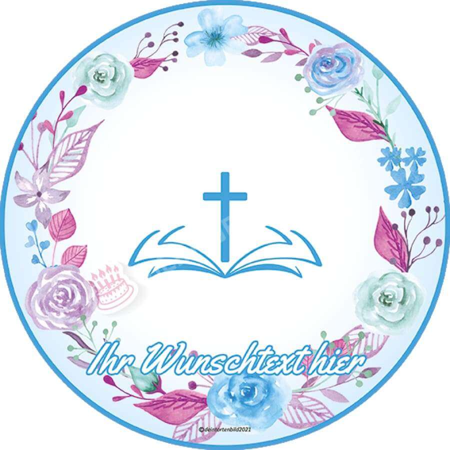 Motiv: Christliche Motive - Hochwertige und individuelle Tortenaufleger für jeden Anlass
Tortenaufleger Christliche Motive in 20cm Kreis
Unsere Tortenaufleger sind ein ideales Geschenk für bes - Tortenbild - DeintortenbildChristliche Motive