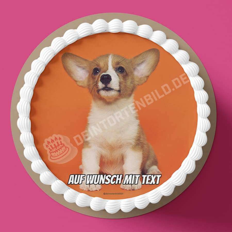 Motiv: Corgi - Hochwertige und individuelle Tortenaufleger für jeden Anlass
Tortenaufleger Corgi in 20cm Kreis
Unsere Tortenaufleger sind ein ideales Geschenk für besondere Mensch - Tortenbild - DeintortenbildMotiv