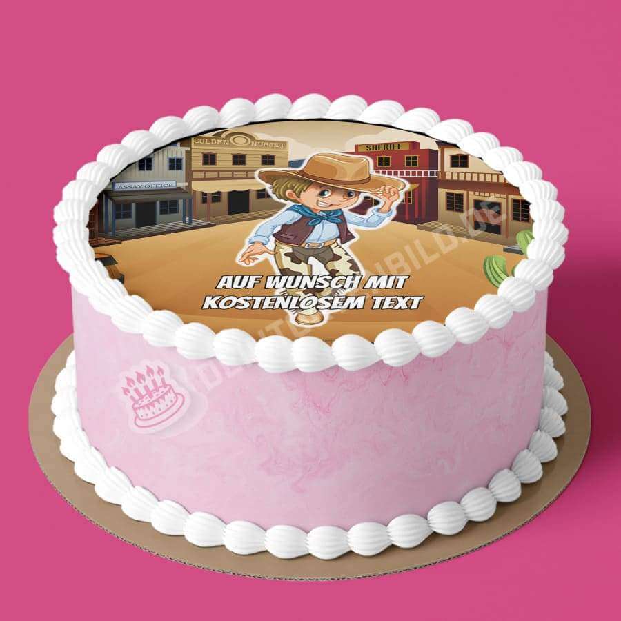 Motiv: Cartoon Cowboy stehendHochwertige und individuelle Tortenaufleger für jeden Anlass
Tortenaufleger Cartoon Cowboy stehend in 20cm Kreis
Unsere Tortenaufleger sind ein ideales Geschenk fürTortenbildDeintortenbildCartoon Cowboy stehend