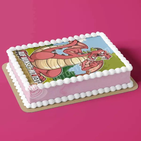 Rechteck Motiv: Cartoon Drache Rot - Hochwertige und individuelle Tortenaufleger für jeden Anlass
Tortenaufleger Cartoon Drache Rot in 26cm x 18cm Rechteck
Unsere Tortenaufleger sind ein ideales Geschen - A4 Tortenbild - DeintortenbildCartoon Drache Rot