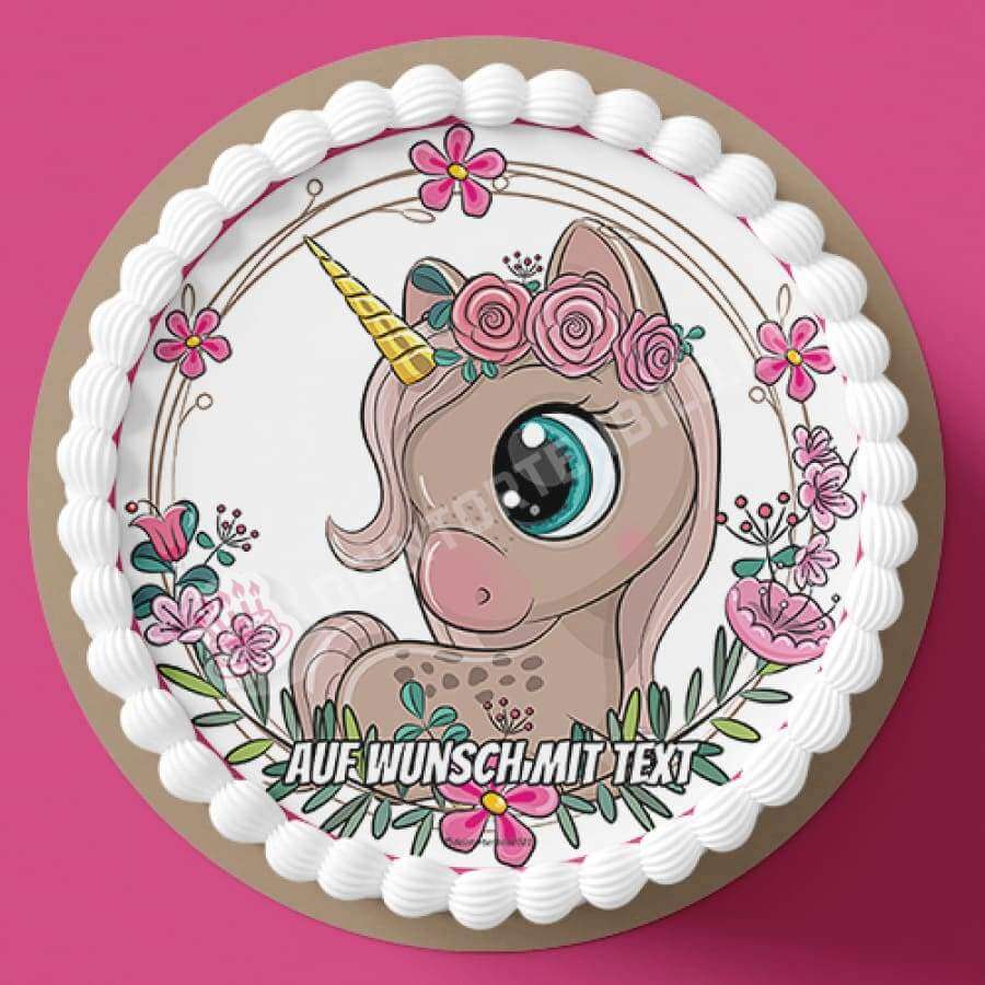 Motiv: Einhorn Baby mit Blumen - Hochwertige und individuelle Tortenaufleger für jeden Anlass
Tortenaufleger Einhorn Baby mit Blumen in 20cm Kreis
Unsere Tortenaufleger sind ein ideales Geschenk fü - Tortenbild - DeintortenbildEinhorn Baby mit Blumen