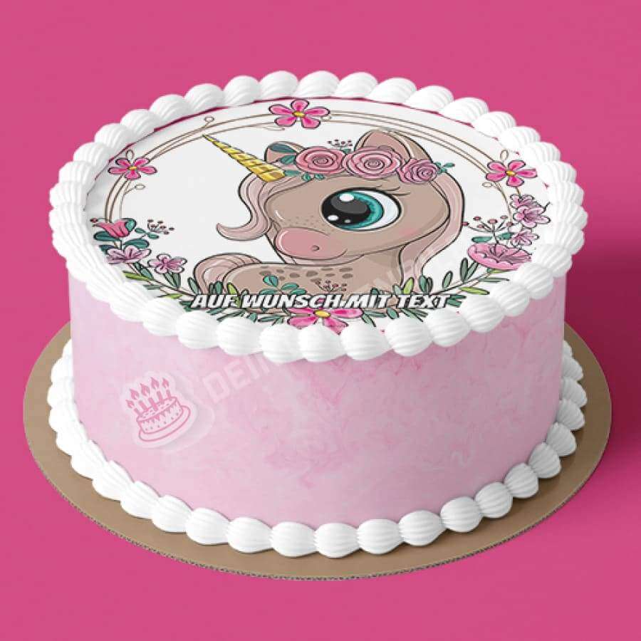Motiv: Einhorn Baby mit Blumen - Hochwertige und individuelle Tortenaufleger für jeden Anlass
Tortenaufleger Einhorn Baby mit Blumen in 20cm Kreis
Unsere Tortenaufleger sind ein ideales Geschenk fü - Tortenbild - DeintortenbildEinhorn Baby mit Blumen