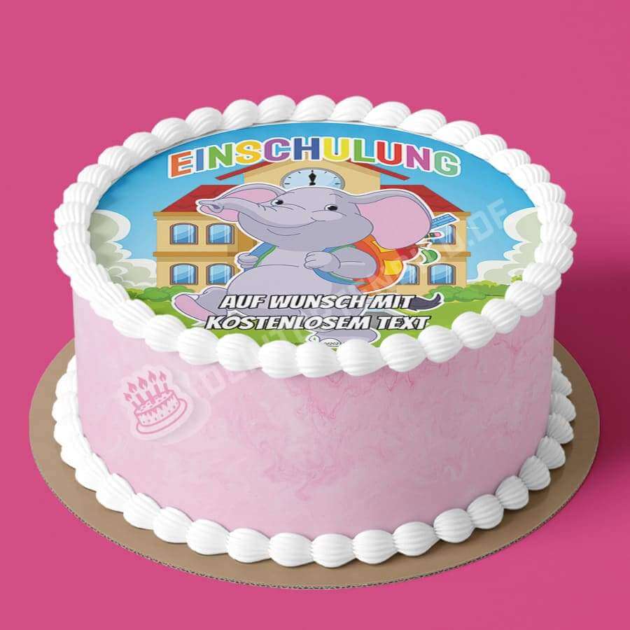 Motiv: Einschulung - Elefant - Hochwertige und individuelle Tortenaufleger für jeden Anlass
Tortenaufleger Einschulung - Elefant 20cm Kreis
Unsere Tortenaufleger sind ein ideales Geschenk für bes - Tortenbild - DeintortenbildEinschulung - Elefant
