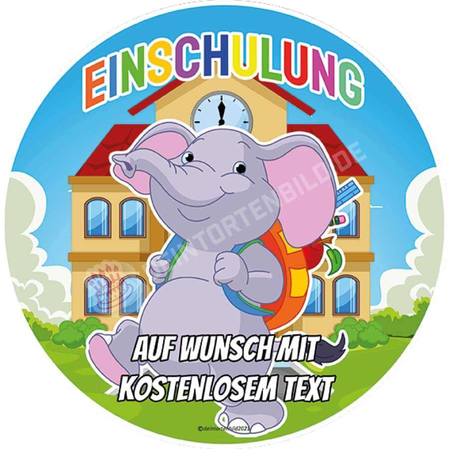 Motiv: Einschulung - Elefant - Hochwertige und individuelle Tortenaufleger für jeden Anlass
Tortenaufleger Einschulung - Elefant 20cm Kreis
Unsere Tortenaufleger sind ein ideales Geschenk für bes - Tortenbild - DeintortenbildEinschulung - Elefant