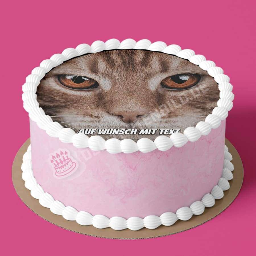 Motiv: Katze Frontal - Hochwertige und individuelle Tortenaufleger für jeden Anlass
Tortenaufleger Katze Frontal 20cm Kreis
Unsere Tortenaufleger sind ein ideales Geschenk für besondere M - A4 Tortenbild - DeintortenbildKatze Frontal