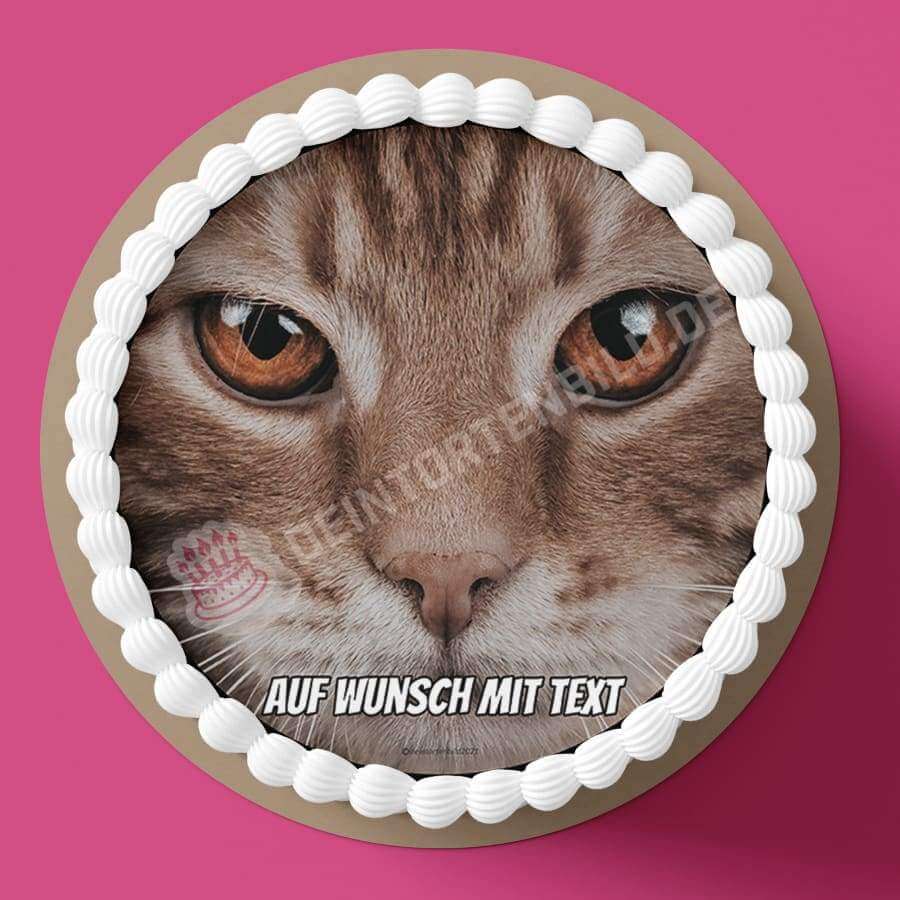 Motiv: Katze Frontal - Hochwertige und individuelle Tortenaufleger für jeden Anlass
Tortenaufleger Katze Frontal 20cm Kreis
Unsere Tortenaufleger sind ein ideales Geschenk für besondere M - A4 Tortenbild - DeintortenbildKatze Frontal