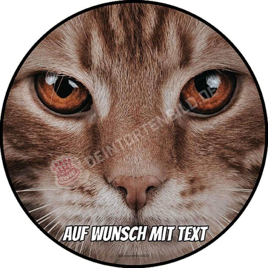 Motiv: Katze Frontal - Hochwertige und individuelle Tortenaufleger für jeden Anlass
Tortenaufleger Katze Frontal 20cm Kreis
Unsere Tortenaufleger sind ein ideales Geschenk für besondere M - A4 Tortenbild - DeintortenbildKatze Frontal