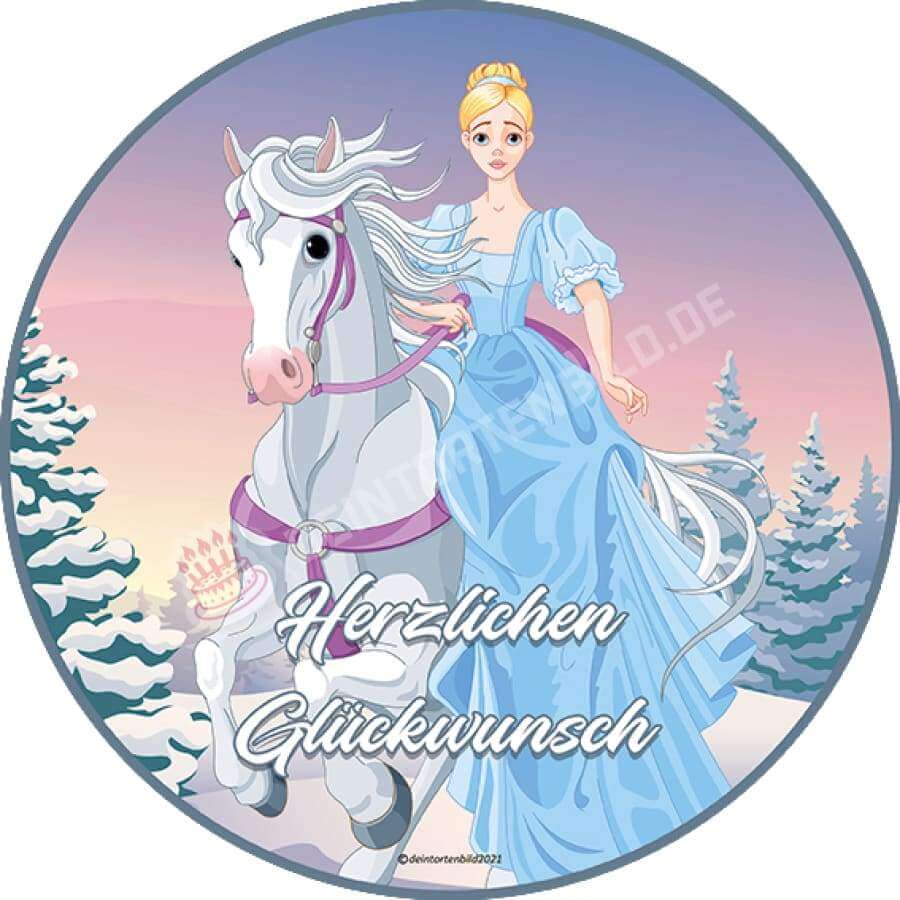 Motiv: Prinzessin reitet auf Pferd - Hochwertige und individuelle Tortenaufleger für jeden Anlass
Tortenaufleger Prinzessin reitet auf Pferd in 20cm Kreis
Unsere Tortenaufleger sind ein ideales Geschen - Tortenbild - DeintortenbildPrinzessin reitet auf Pferd