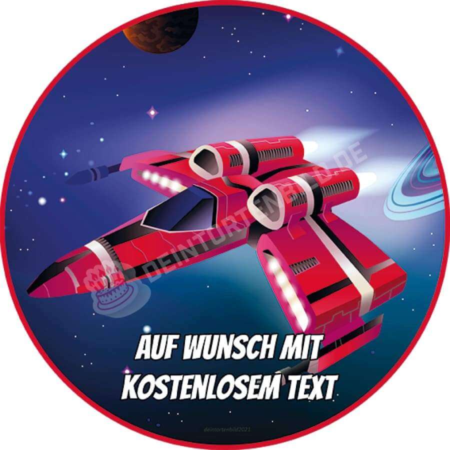 Motiv: Raumschiff im Weltall - Hochwertige und individuelle Tortenaufleger für jeden Anlass
Tortenaufleger Raumschiff im Weltall 20cm Kreis
Unsere Tortenaufleger sind ein ideales Geschenk für bes - Tortenbild - DeintortenbildRaumschiff im Weltall