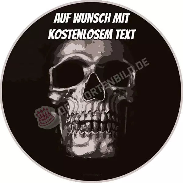 Motiv: Schädel - Hochwertige und individuelle Tortenaufleger für jeden Anlass
Tortenaufleger Schädel 20cm Kreis
Unsere Tortenaufleger sind ein ideales Geschenk für besondere Mensche - Tortenbild - DeintortenbildMotiv