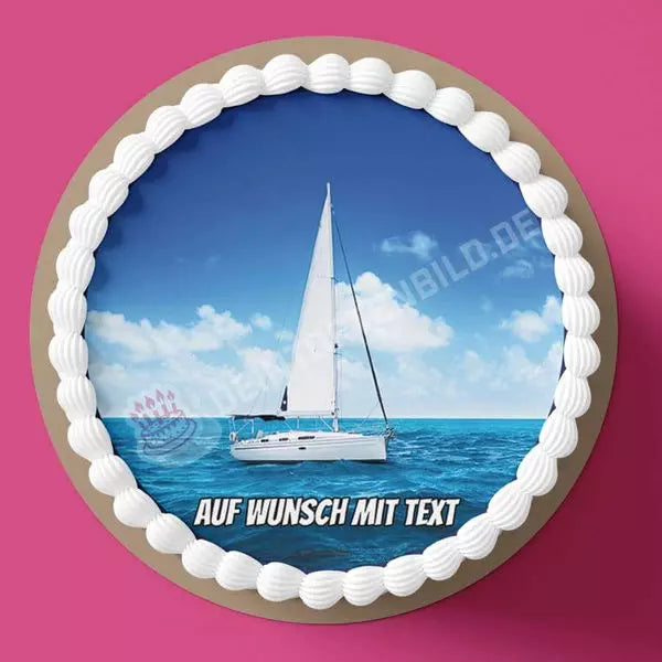 Motiv: Segelboot - Hochwertige und individuelle Tortenaufleger für jeden Anlass
Tortenaufleger Segelboot 20cm Kreis
Unsere Tortenaufleger sind ein ideales Geschenk für besondere Mensc - Tortenbild - DeintortenbildMotiv