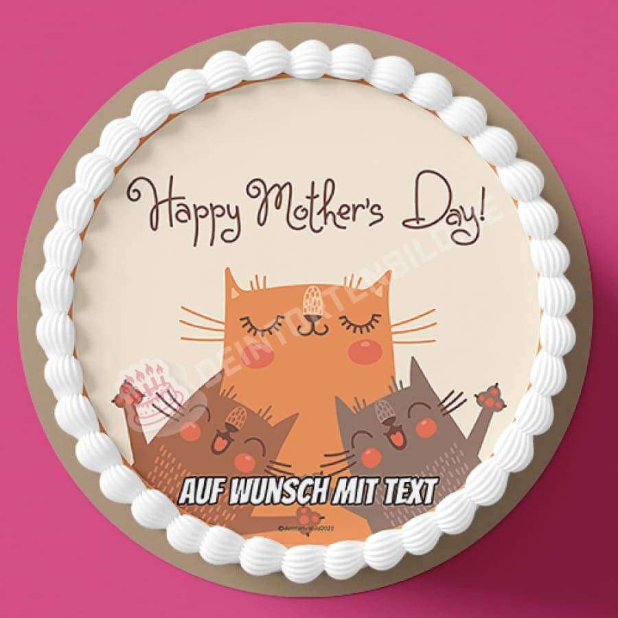Motiv: Muttertag - Katzen - Hochwertige und individuelle Tortenaufleger für jeden Anlass
Tortenaufleger Muttertag - Katzen in 20cm Kreis
Unsere Tortenaufleger sind ein ideales Geschenk für bes - Tortenbild - DeintortenbildMuttertag - Katzen