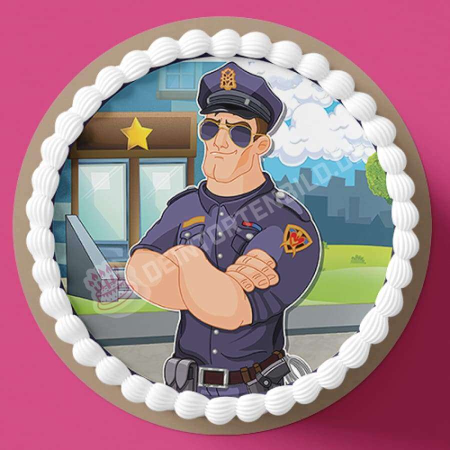 Motiv: Polizist - Hochwertige und individuelle Tortenaufleger für jeden Anlass
Tortenaufleger Polizist in 20cm Kreis
Unsere Tortenaufleger sind ein ideales Geschenk für besondere Men - Tortenbild - DeintortenbildMotiv