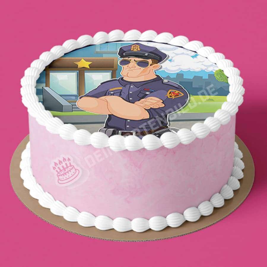 Motiv: Polizist - Hochwertige und individuelle Tortenaufleger für jeden Anlass
Tortenaufleger Polizist in 20cm Kreis
Unsere Tortenaufleger sind ein ideales Geschenk für besondere Men - Tortenbild - DeintortenbildMotiv