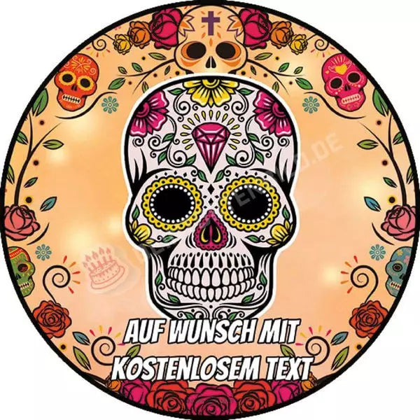Motiv: Sugar Skull - Kleines Motiv - Hochwertige und individuelle Tortenaufleger für jeden Anlass
Tortenaufleger Sugar Skull - Kleines Motiv 20cm Kreis
Unsere Tortenaufleger sind ein ideales Geschenk f - Tortenbild - DeintortenbildSugar Skull - Kleines Motiv