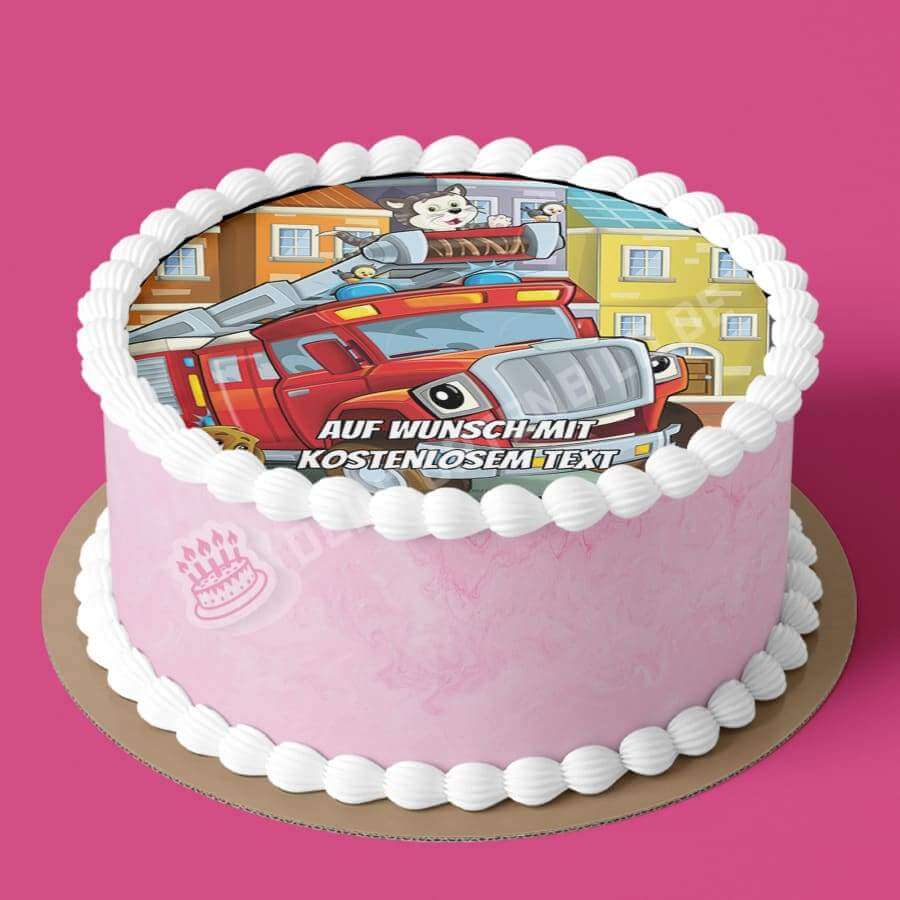 Motiv: Cartoon Feuerwehrauto - Hochwertige und individuelle Tortenaufleger für jeden Anlass
Tortenaufleger Cartoon Feuerwehrauto in 20cm Kreis
Unsere Tortenaufleger sind ein ideales Geschenk für - Tortenbild - DeintortenbildCartoon Feuerwehrauto