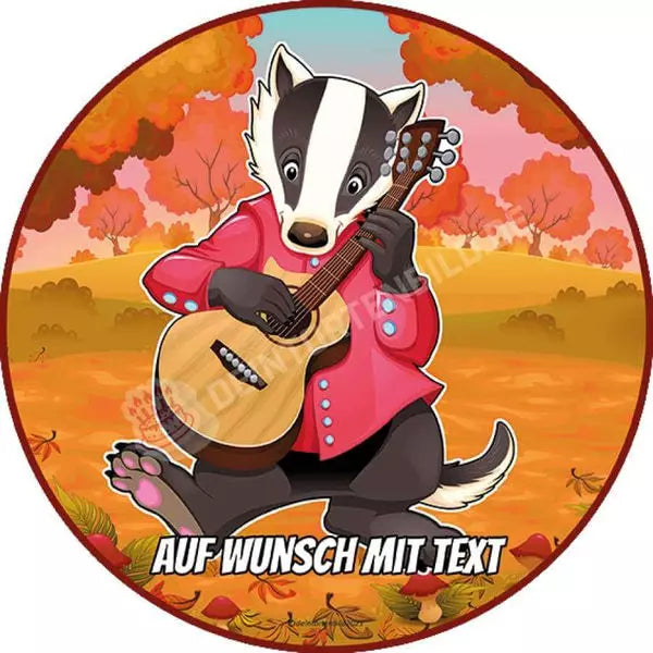 Motiv: Tierkonzert - Dachs Gitarre - Hochwertige und individuelle Tortenaufleger für jeden Anlass
Tortenaufleger Tierkonzert - Dachs Gitarre 20cm Kreis
Unsere Tortenaufleger sind ein ideales Geschenk f - Tortenbild - DeintortenbildTierkonzert - Dachs Gitarre