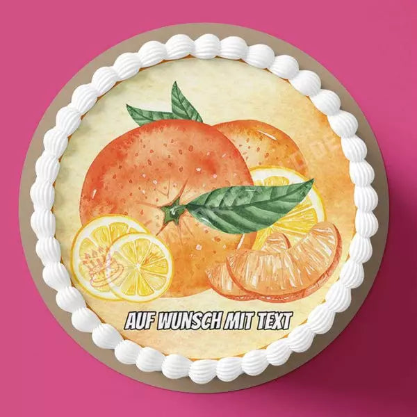 Motiv: Zitrusfrüchte - Deintortenbild.de Tortenaufleger aus Esspapier: Oblatenpapier, Zuckerpapier, Fondantpapier