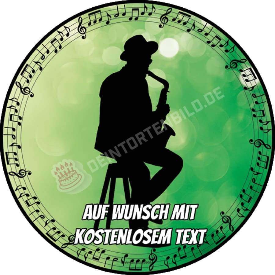 Motiv: Musik - Jazz Spieler - Hochwertige und individuelle Tortenaufleger für jeden Anlass
Tortenaufleger Musik - Jazz Spieler in 20cm Kreis
Unsere Tortenaufleger sind ein ideales Geschenk für b - Tortenbild - DeintortenbildMusik - Jazz Spieler