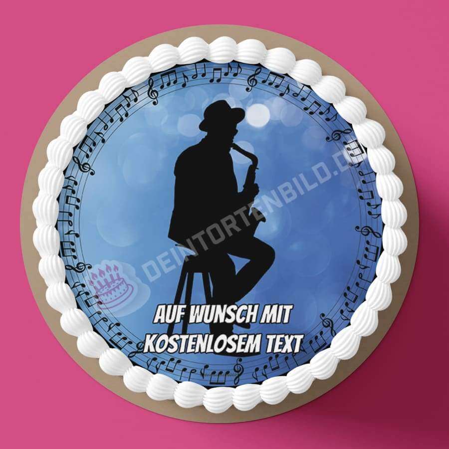 Motiv: Musik - Jazz Spieler - Hochwertige und individuelle Tortenaufleger für jeden Anlass
Tortenaufleger Musik - Jazz Spieler in 20cm Kreis
Unsere Tortenaufleger sind ein ideales Geschenk für b - Tortenbild - DeintortenbildMusik - Jazz Spieler
