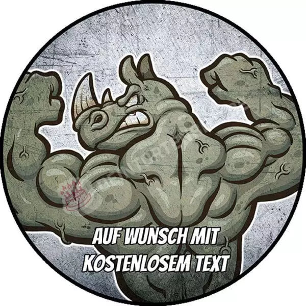 Motiv: Sport - Muskel Nashorn - Hochwertige und individuelle Tortenaufleger für jeden Anlass
Tortenaufleger Sport - Muskel Nashorn in 20cm Kreis
Unsere Tortenaufleger sind ein ideales Geschenk für - Tortenbild - DeintortenbildSport - Muskel Nashorn
