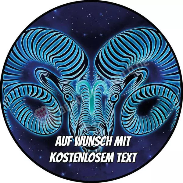 Motiv: Sternzeichen - WidderHochwertige und individuelle Tortenaufleger für jeden Anlass
Tortenaufleger Sternzeichen - Widder in 20cm Kreis
Unsere Tortenaufleger sind ein ideales Geschenk für bTortenbildDeintortenbildSternzeichen - Widder