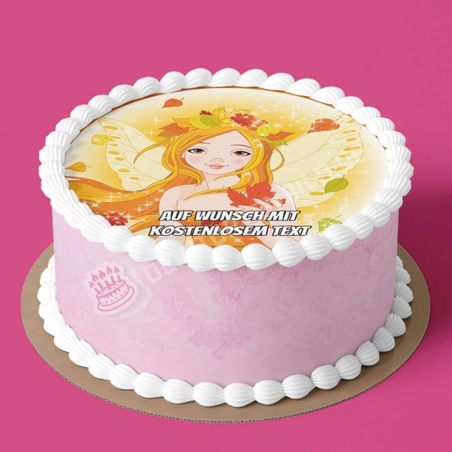 Motiv: Fee Herbst - Hochwertige und individuelle Tortenaufleger für jeden Anlass
Tortenaufleger Fee Herbst 20cm Kreis
Unsere Tortenaufleger sind ein ideales Geschenk für besondere Mens - Tortenbild - DeintortenbildFee Herbst