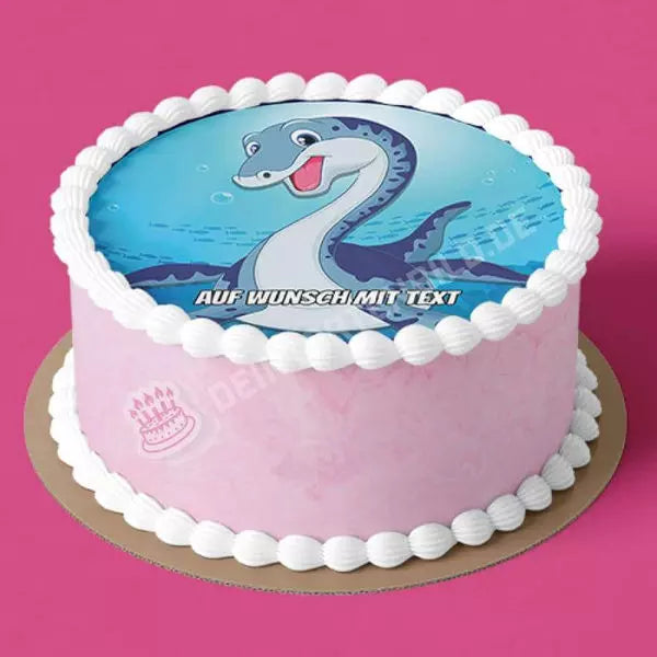 Motiv: Wasser Dino - Hochwertige und individuelle Tortenaufleger für jeden Anlass
Tortenaufleger Wasser Dino in 20cm Kreis
Unsere Tortenaufleger sind ein ideales Geschenk für besondere - Tortenbild - DeintortenbildWasser Dino