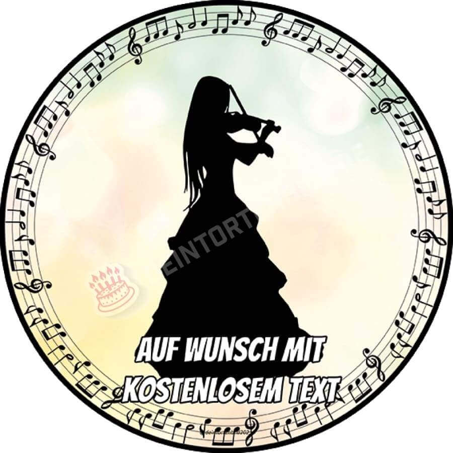 Motiv: Musik - Geigen Spielerin - Hochwertige und individuelle Tortenaufleger für jeden Anlass
Tortenaufleger Musik - Geigen Spielerin in 20cm Kreis
Unsere Tortenaufleger sind ein ideales Geschenk f - Tortenbild - DeintortenbildMusik - Geigen Spielerin