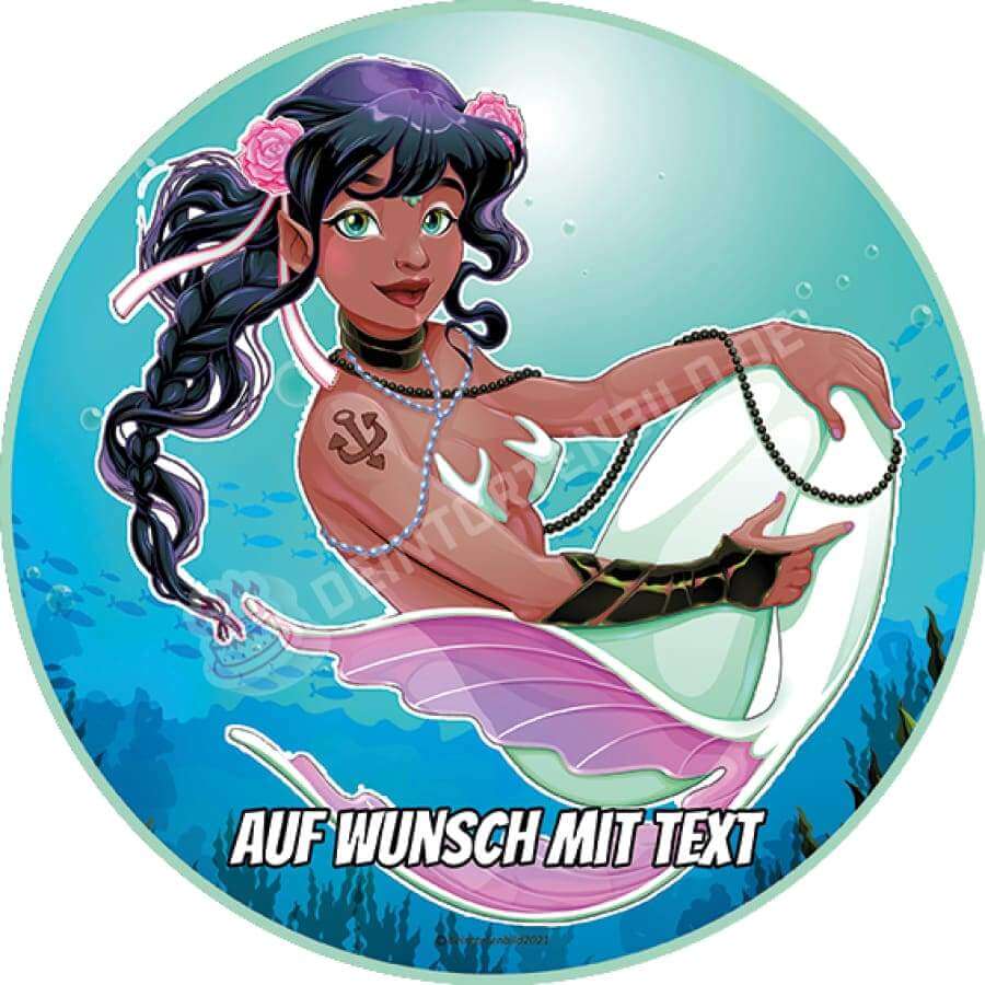 Motiv: Piraten Meerjungfrau - Hochwertige und individuelle Tortenaufleger für jeden Anlass
Tortenaufleger Piraten Meerjungfrau in 20cm Kreis
Unsere Tortenaufleger sind ein ideales Geschenk für b - Tortenbild - DeintortenbildPiraten Meerjungfrau