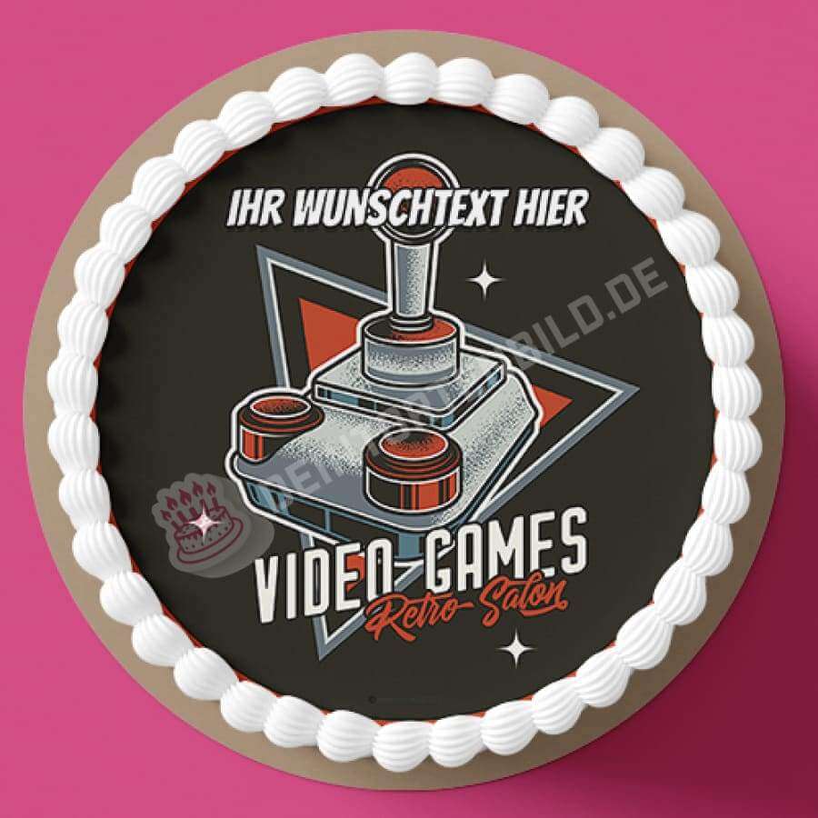 Motiv: Retro Video Games Joystick - Hochwertige und individuelle Tortenaufleger für jeden Anlass
Tortenaufleger Retro Video Games Joystick in 20cm Kreis
Unsere Tortenaufleger sind ein ideales Geschenk - Tortenbild - DeintortenbildRetro Video Games Joystick