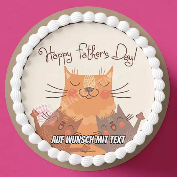 Motiv: Vatertag Katzen - Hochwertige und individuelle Tortenaufleger für jeden Anlass
Tortenaufleger Vatertag Katzen in 20cm Kreis
Unsere Tortenaufleger sind ein ideales Geschenk für besond - Tortenbild - DeintortenbildVatertag Katzen