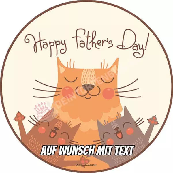 Motiv: Vatertag Katzen - Hochwertige und individuelle Tortenaufleger für jeden Anlass
Tortenaufleger Vatertag Katzen in 20cm Kreis
Unsere Tortenaufleger sind ein ideales Geschenk für besond - Tortenbild - DeintortenbildVatertag Katzen
