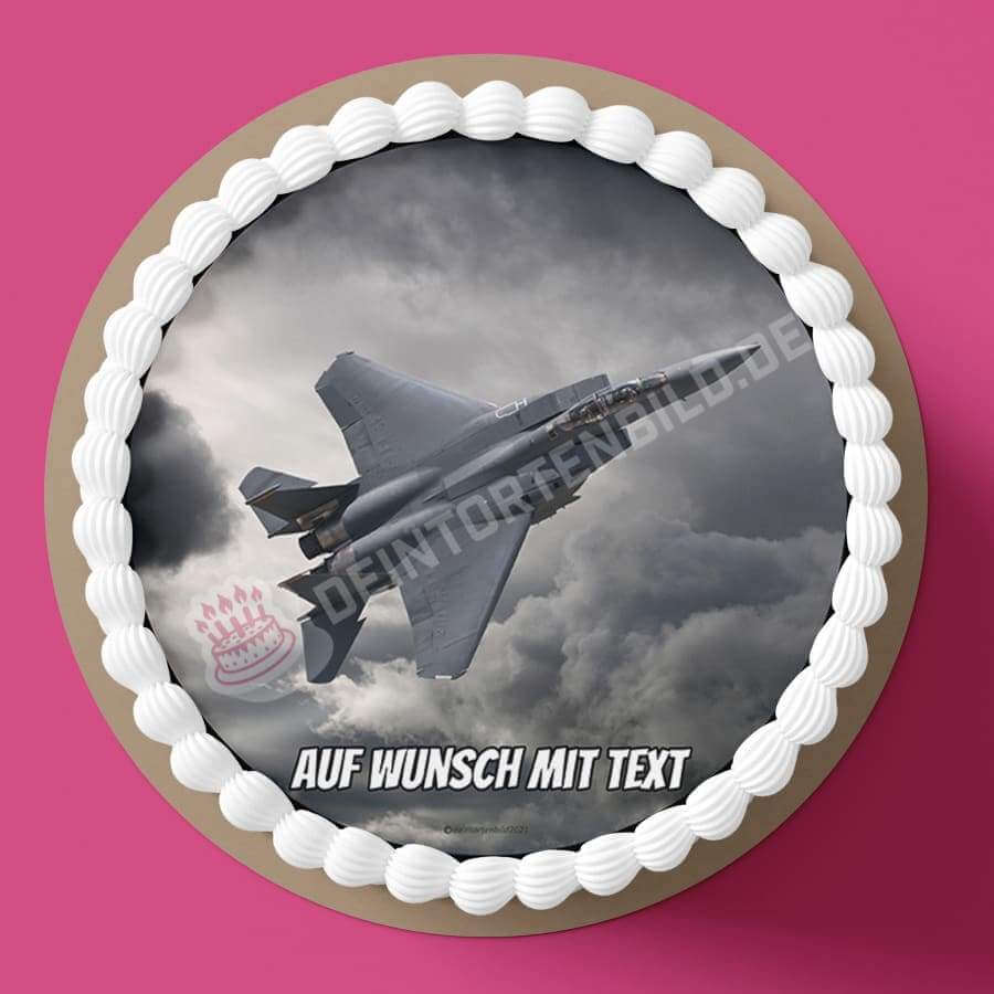 Motiv: Kampfjet - Hochwertige und individuelle Tortenaufleger für jeden Anlass
Tortenaufleger Kampfjet 20cm Kreis
Unsere Tortenaufleger sind ein ideales Geschenk für besondere Mensch - Tortenbild - DeintortenbildMotiv