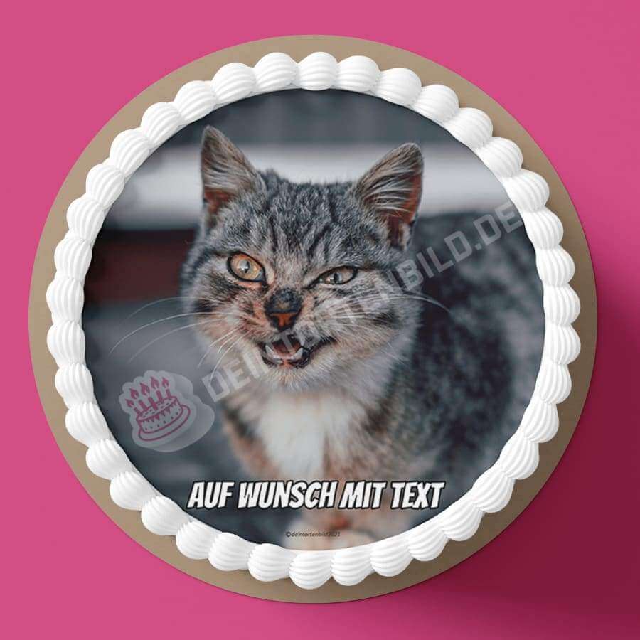Motiv: Katze Grimasse - Hochwertige und individuelle Tortenaufleger für jeden Anlass
Tortenaufleger Katze Grimasse 20cm Kreis
Unsere Tortenaufleger sind ein ideales Geschenk für besondere - Tortenbild - DeintortenbildKatze Grimasse