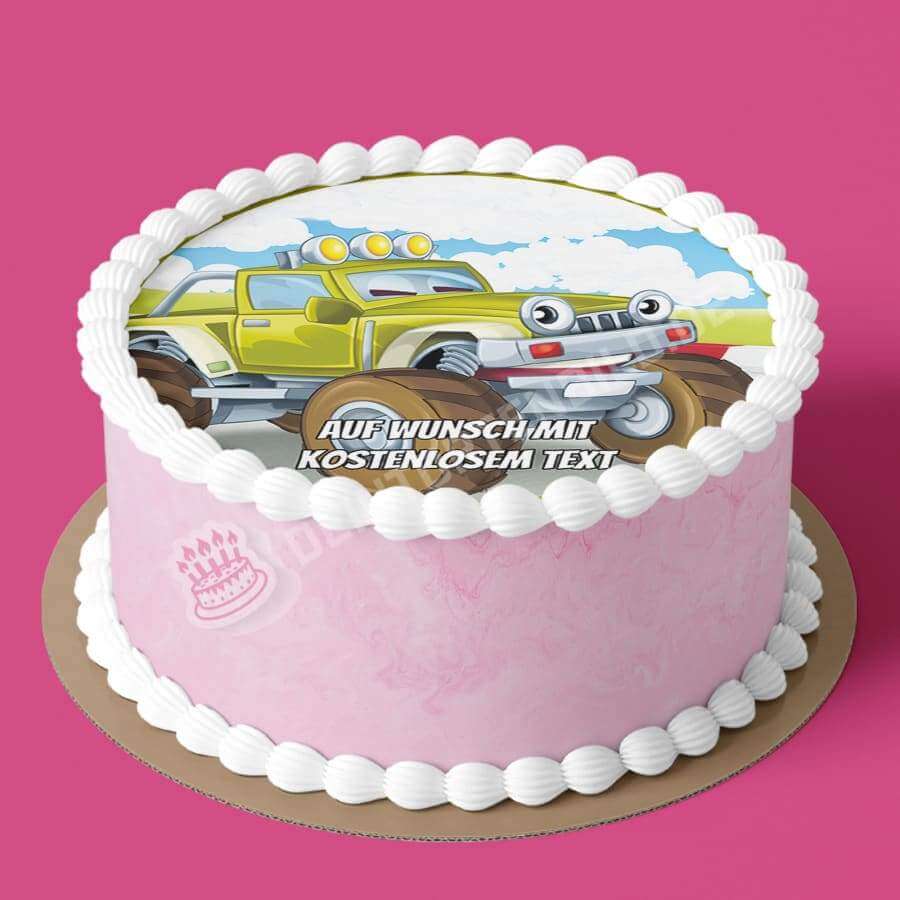 Motiv: Cartoon Monstertruck - Hochwertige und individuelle Tortenaufleger für jeden Anlass
Tortenaufleger Cartoon Monstertruck 20cm Kreis
Unsere Tortenaufleger sind ein ideales Geschenk für beso - Tortenbild - DeintortenbildCartoon Monstertruck